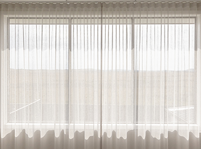 S-Fold Sheer Curtains installed from ceiling down to floor in a living room Nunawading