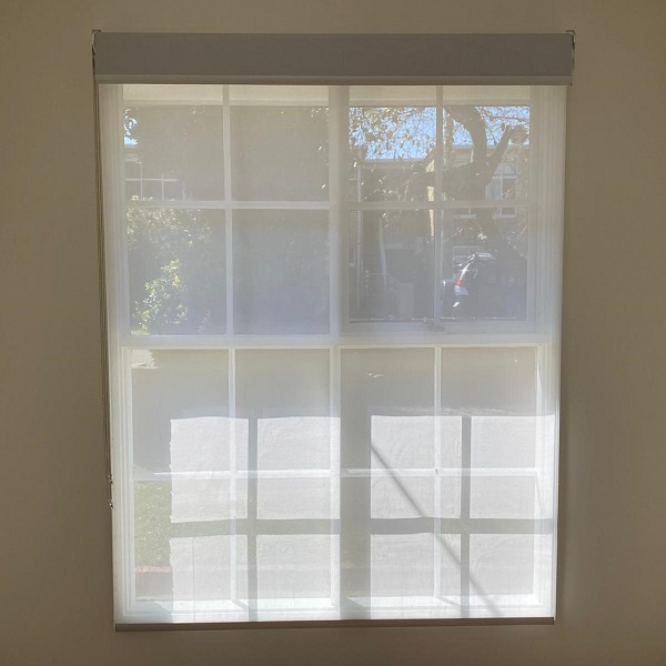 See Through Sunscreen Roller Blinds installed in bedroom Brooklyn 3012 VIC